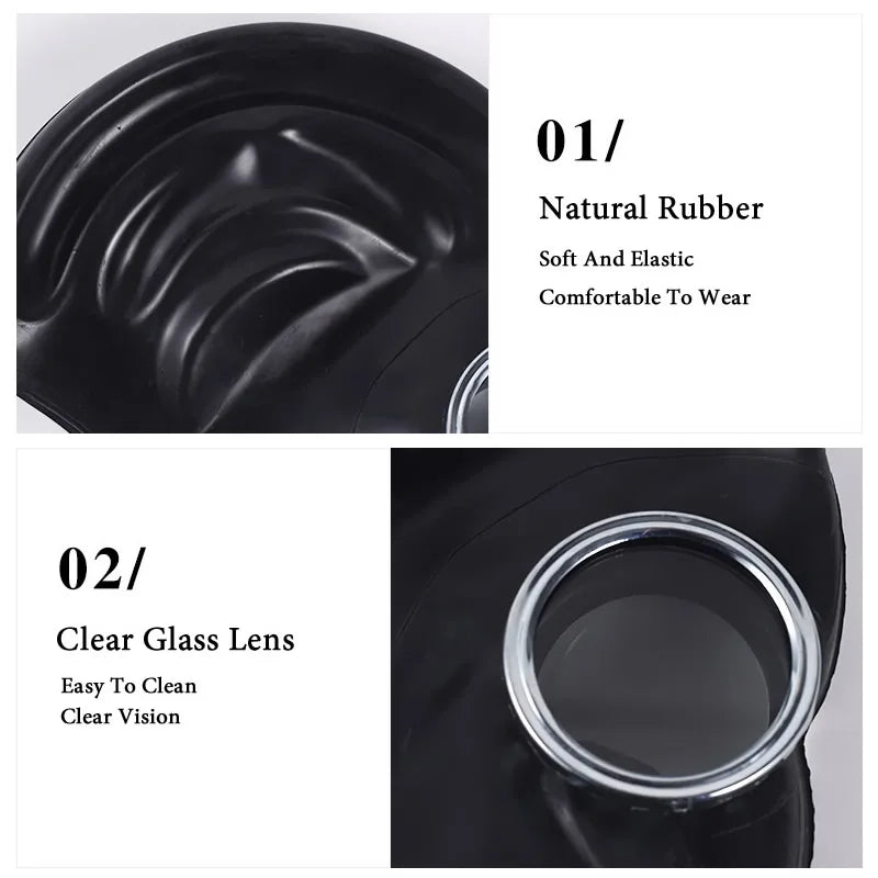 Máscara de Gas fantasma de cara completa negra creativa, respirador de goma, máscara de prevención quÃÂmica, capucha RD40 de 40mm para pintar pesticidas en aerosol
