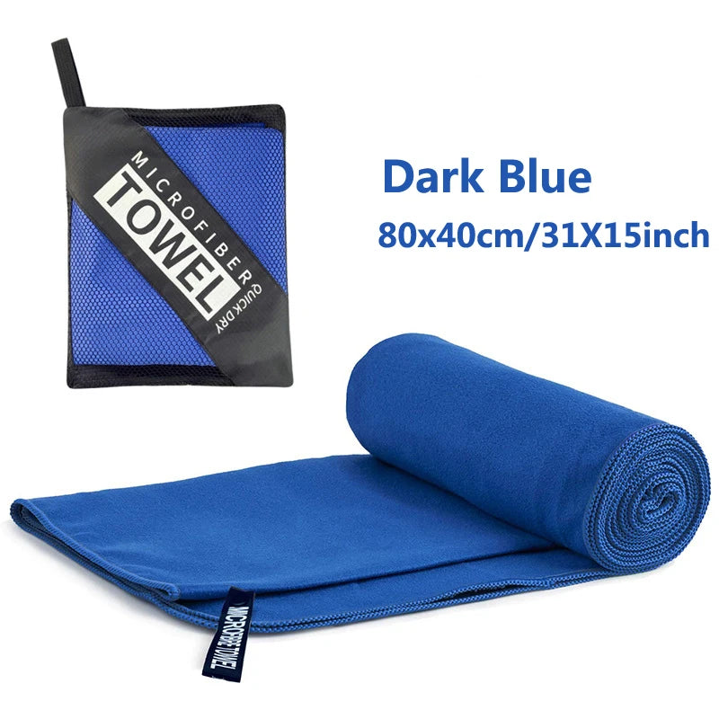 Toalla de microfibra de secado rápido para acampar, toalla súper absorbente para gimnasio/nadar, 40x80cm, toallas ligeras para deportes/playa/viajes