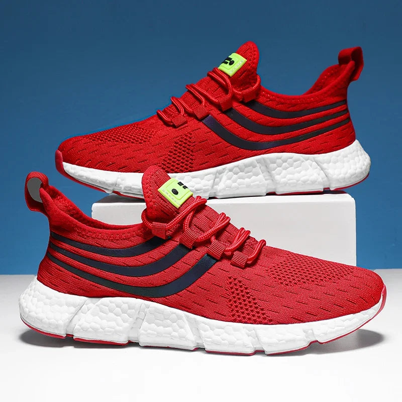 Zapatos Deportivos informales para hombre, zapatillas ligeras transpirables, antideslizantes, planas, para correr al aire libre, caminar, Tenis, calzado atlético para correr
