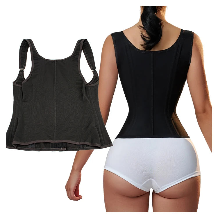 Faja de corsé colombiano para mujer, faja correctiva reductora de vientre, entrenador de cintura, carpeta de vientre adelgazante, ropa moldeadora de vaina plana