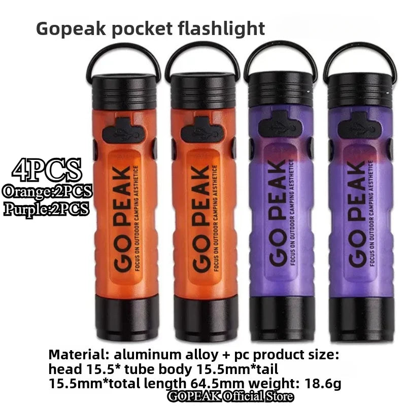 MOUNTAINHIKER-linterna LED con Clip para sombrero de bolsillo, linterna portátil recargable de larga duración con Clip, iluminación ambiental para acampar al aire libre