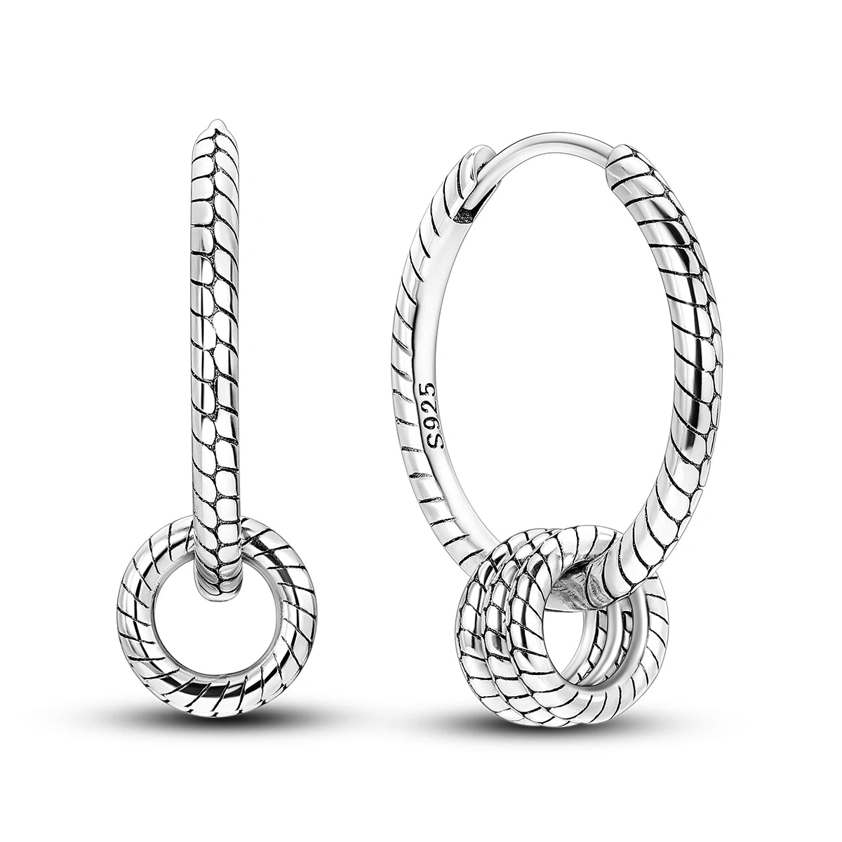 Orstarry-pendientes circulares de Plata de Ley 925 con forma de gota para mujer, aretes colgantes, joyería versátil para fiesta, regalos