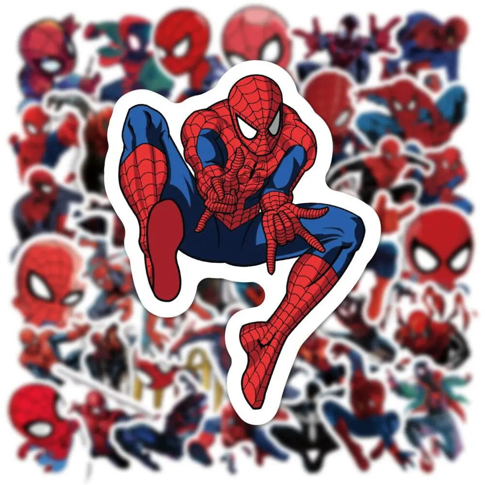 10/50 Uds Disney superhéroe Spiderman pegatinas de dibujos animados de Anime álbum de recortes portátil equipaje monopatín pegatinas de grafiti pegatina juguete para niños