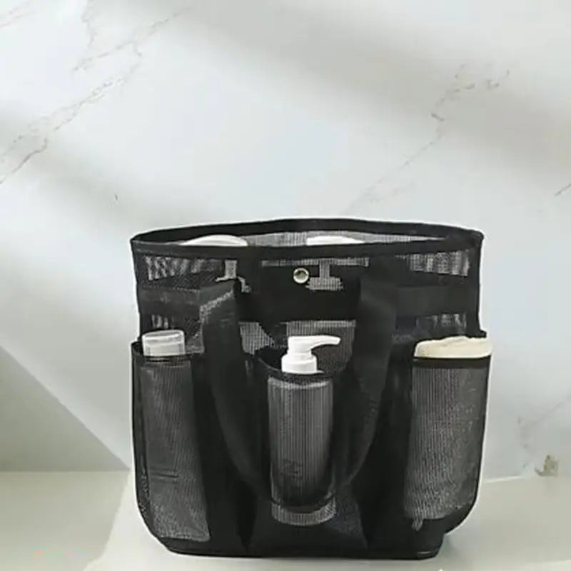 Bolsa de ducha de malla, bolsa de aseo colgante, bolsa de lavado portátil, bolsa de cosméticos de secado rápido, organizador de ducha para baño, dormitorios, Camping