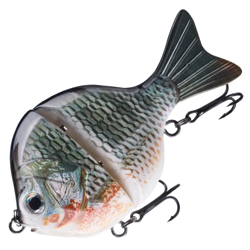 1 Uds 9CM 34,5G cebo deslizante de plástico de una sola articulación Swimbait Sunfish pesca lubina señuelos