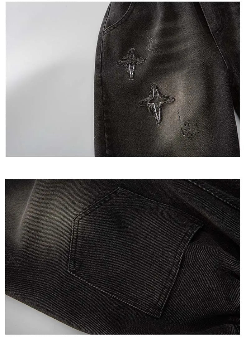 Boy Star Jeans 2025 Verano Nuevo Producto Moda Niños Denim Pantalones medios Pantalones cortos casuales para niños 5-15 años