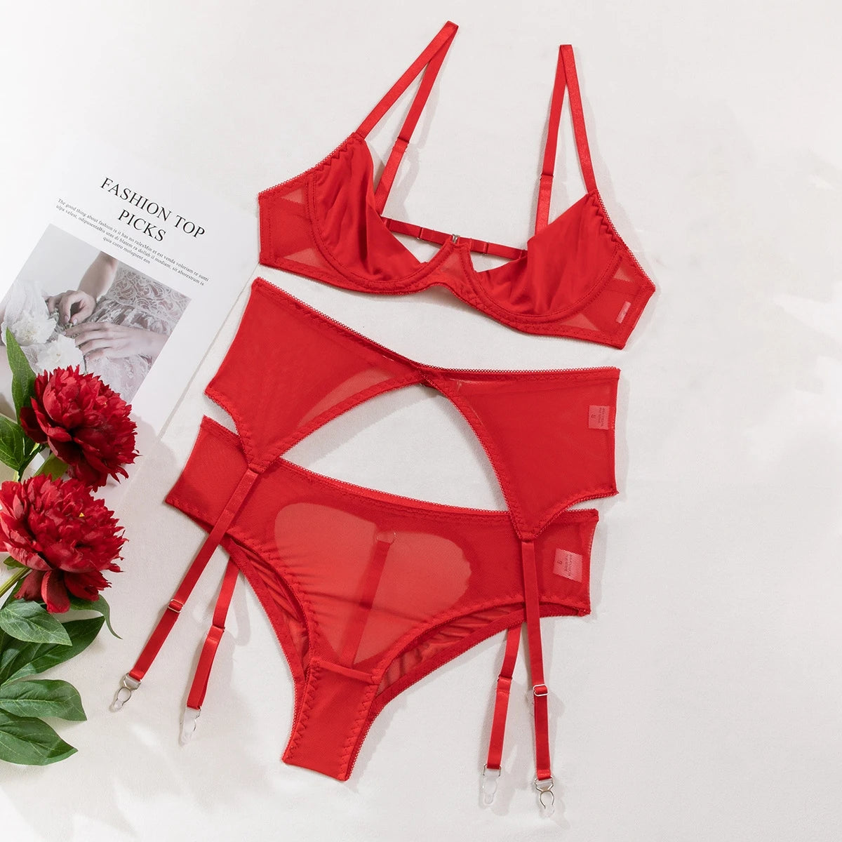 Lenceria Mujer Sexy sujetadores push-up trajes Sexy sujetador bragas conjunto G-string liguero Lenceria conjunto vestido de encaje ropa Ãntima de Mujer