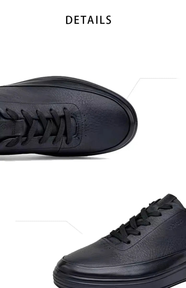 Zapatos de cuero genuino de alta calidad para hombre, zapatillas cómodas de verano, zapatos de moda para hombre, zapatos de monopatÃn versátiles de cuero suave