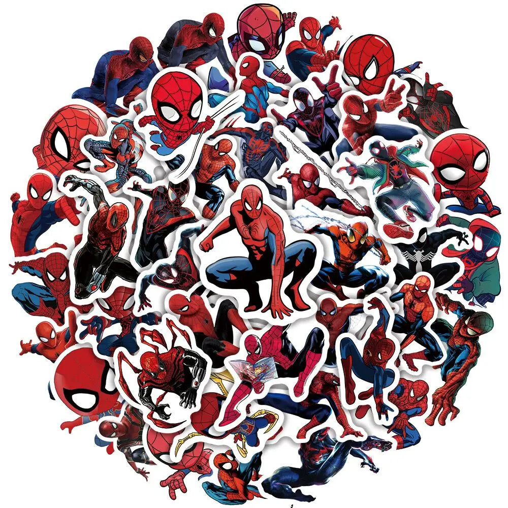 10/50 Uds Disney superhéroe Spiderman pegatinas de dibujos animados de Anime álbum de recortes portátil equipaje monopatín pegatinas de grafiti pegatina juguete para niños
