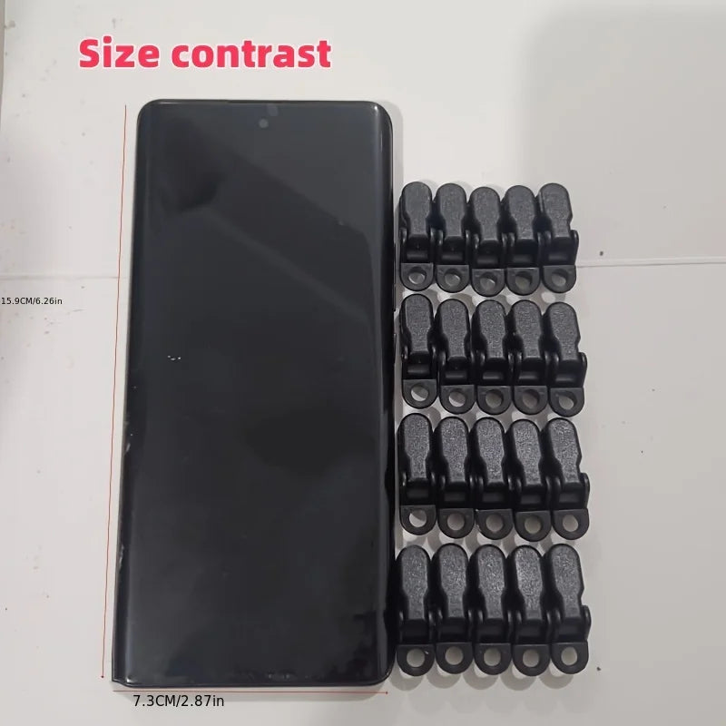 Juego de clips para toldo de tienda a prueba de viento, Material de PC duradero, pinza de abrazadera para lona de tienda de campaña para asegurar lonas y refugios, 10/20 piezas