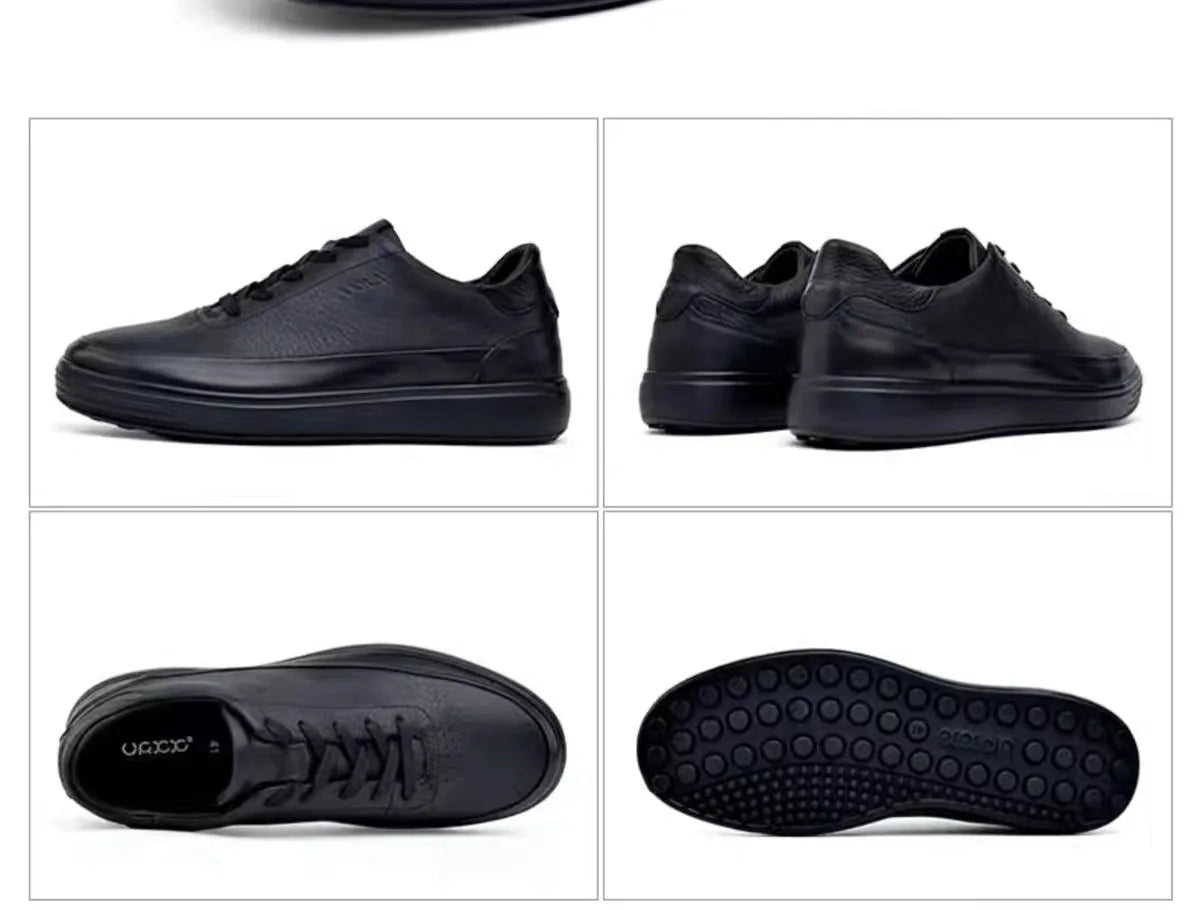 Zapatos de cuero genuino de alta calidad para hombre, zapatillas cómodas de verano, zapatos de moda para hombre, zapatos de monopatÃn versátiles de cuero suave