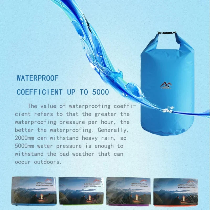 Bolsa seca impermeable 5L10L20L40L70L para acampar, senderismo, natación, Rafting, Kayak, río, senderismo, pesca, bolsa de agua al aire libre