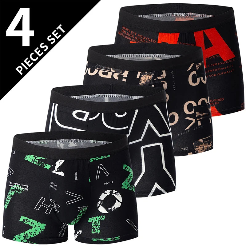 Paquete de 4/10 pantalones cortos para adolescentes y adultos, pantalones cortos sencillos de varios tamaños a la moda para padres e hijos, ropa interior cómoda para hombres, cintura elástica P