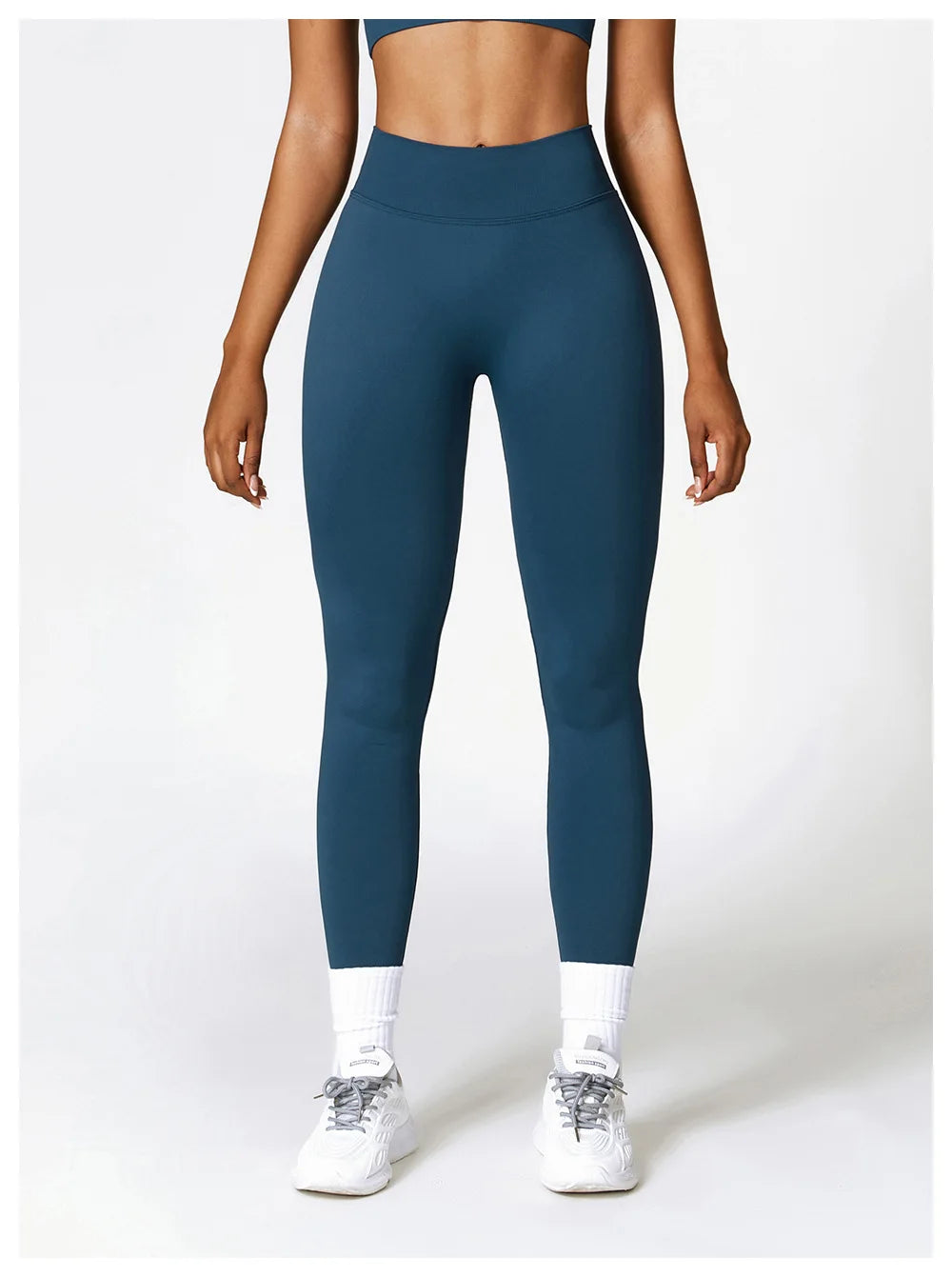Mallas deportivas con espalda en V para mujer, pantalones atléticos para Fitness, gimnasio, Yoga, mallas con Control de Scrunch, mallas de entrenamiento para ejercicio y correr