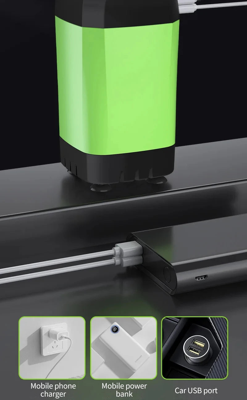 Bomba de ducha para acampar, Kit de ducha para exteriores RV, ducha de campamento con pantalla completa, pantalla Digital inteligente, Kit de ducha ajustable de 6000mAh