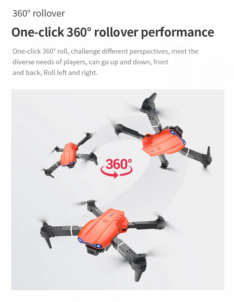 Nuevo Dron E99Pro RC 4K profesional con cámara HD gran angular de 1080P helicóptero plegable WIFI FPV altura mantener juguete de regalo