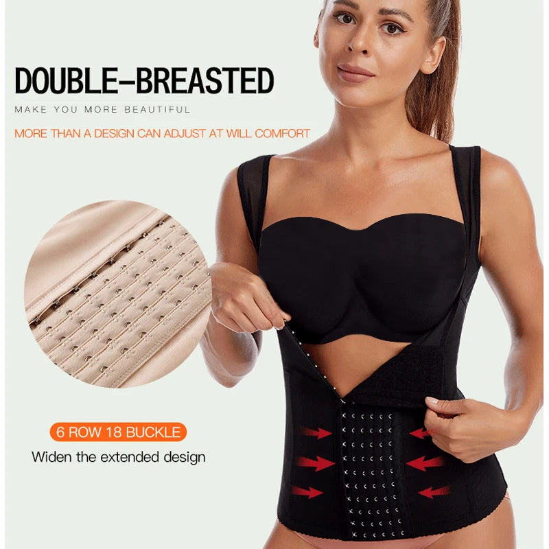 Corsé de cintura posparto para mujer, Top de barriga, ropa moldeadora, envoltura adelgazante, entrenador de cintura plana para vientre, moldeador de cuerpo