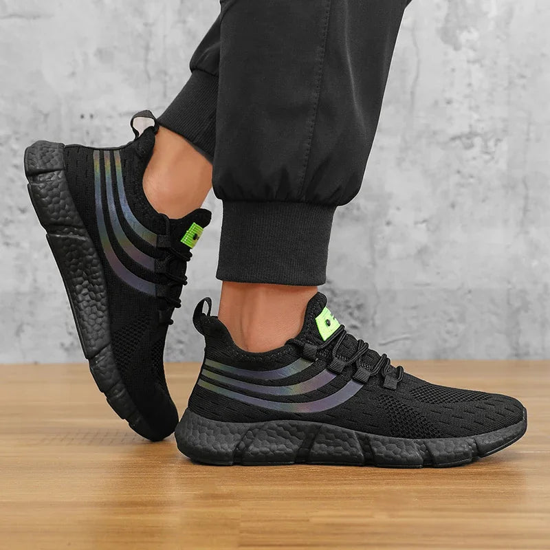 Zapatos Deportivos informales para hombre, zapatillas ligeras transpirables, antideslizantes, planas, para correr al aire libre, caminar, Tenis, calzado atlético para correr