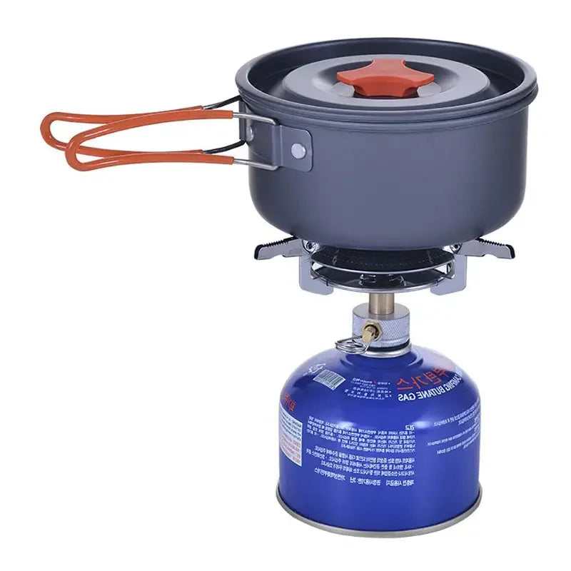 Estufa de Gas para acampar a prueba de viento, mochila plegable portátil, cabezal de estufa electrónico, cocina al aire libre, Picnic, senderismo, montañismo, Camping