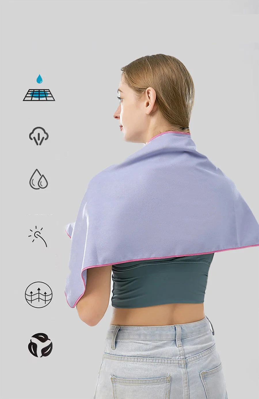 Toalla de secado rápido para acampar y senderismo, 40x80CM, baloncesto, Yoga, gimnasio, Fitness, conducción al aire libre, correr, entrenamiento, toallas para deportes de playa