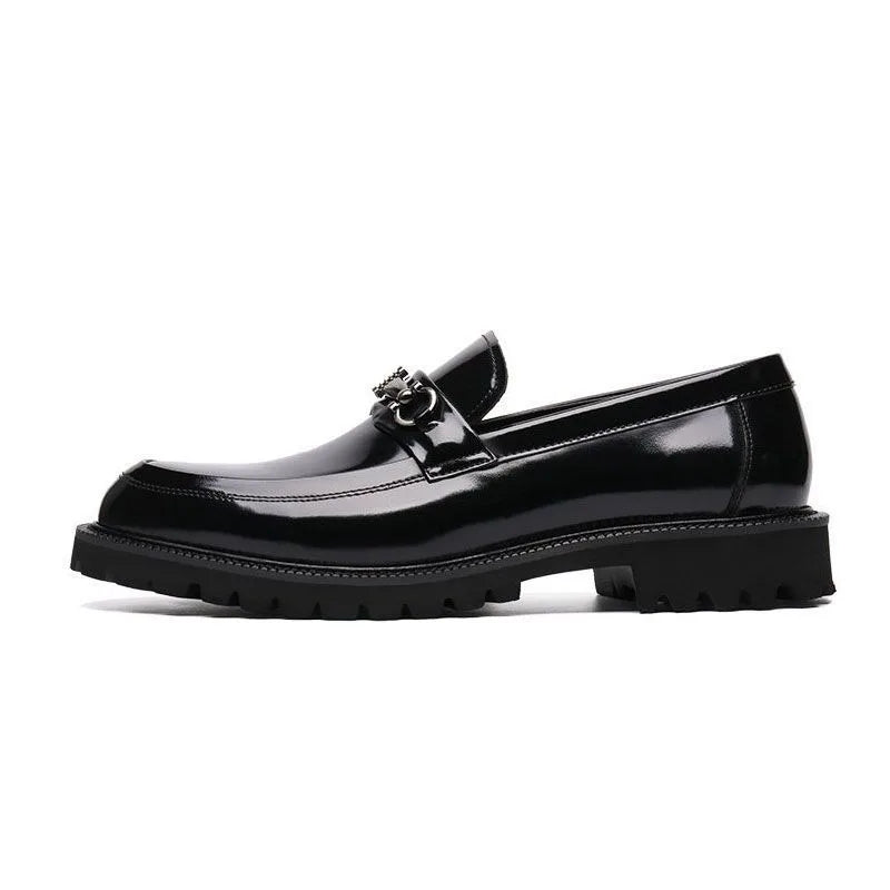 Zapatos de vestir de cuero para hombre, hebilla de calle de caballo, zapatos Oxford de alta calidad para hombre, zapatos formales para fiesta de boda y oficina, talla grande 38-48