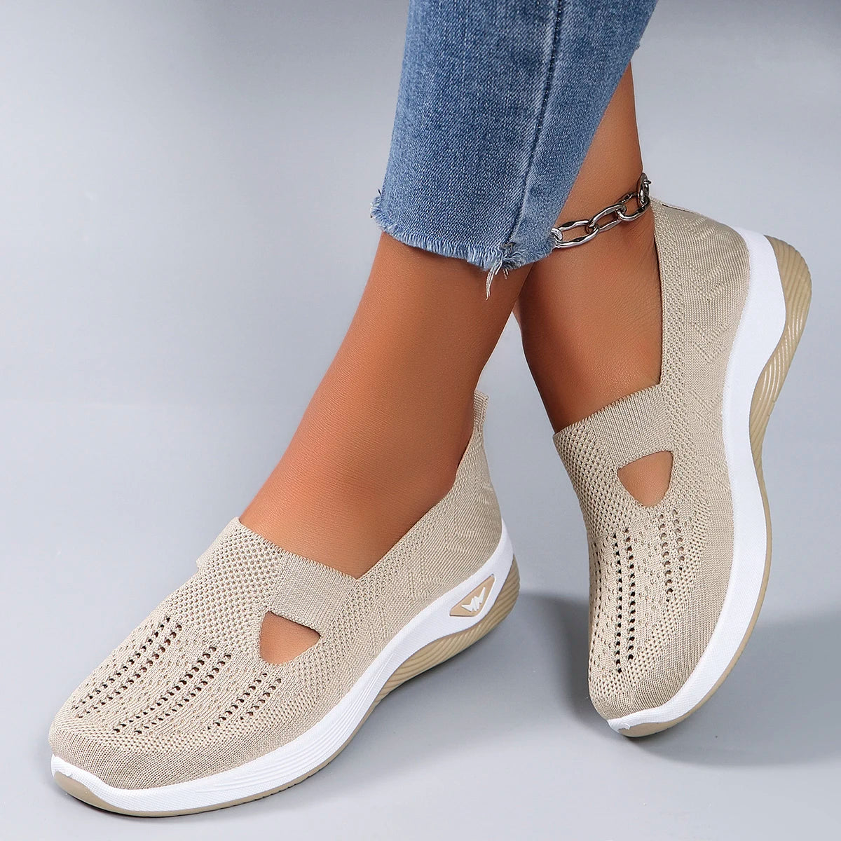 Nuevos zapatos deportivos de primavera para mujer, zapatos deportivos informales a la moda, transpirables, ligeros, antideslizantes, resistentes al desgaste, zapatos planos