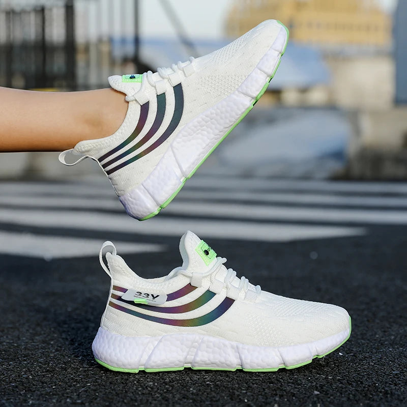 Zapatillas de deporte informales para hombre, zapatos deportivos transpirables de verano, zapatos ligeros de malla para correr al aire libre, zapatos atléticos para correr Tenis para caminar