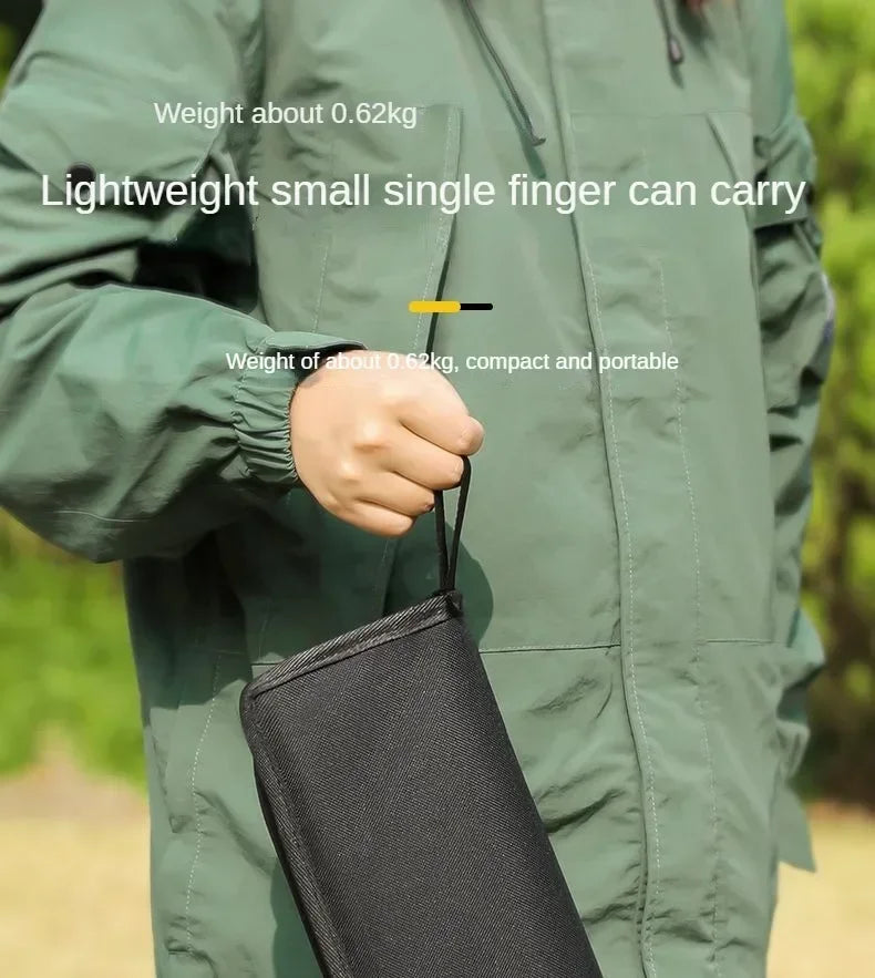 Taburete plegable portátil con cremalleras ajustables, estructura de metal duradera, silla de pesca con cremallera, silla para acampar al aire libre y senderismo