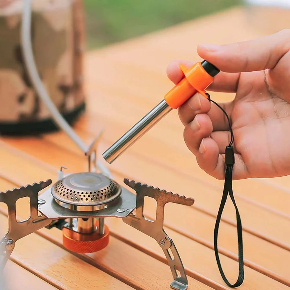 Estufa de Gas para acampar, encendedor de Gas para exteriores, encendedor piezoeléctrico, suministros de herramientas para Picnic y Camping, accesorios de utensilios de cocina