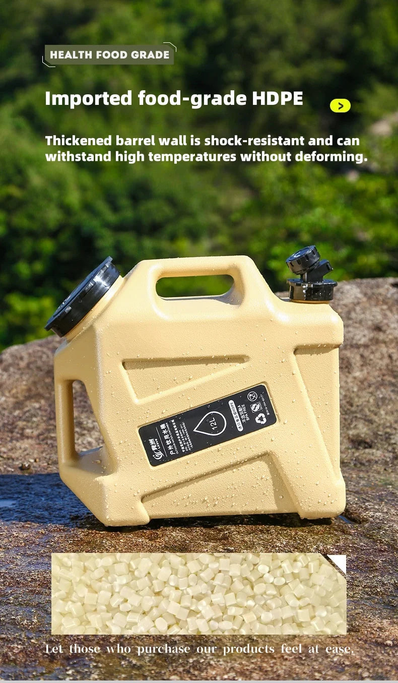 Cubo de agua para vehículo de recorrido autónomo al aire libre, cubo de almacenamiento de agua para el hogar, cubo de agua para acampar, cubo de agua pura potable