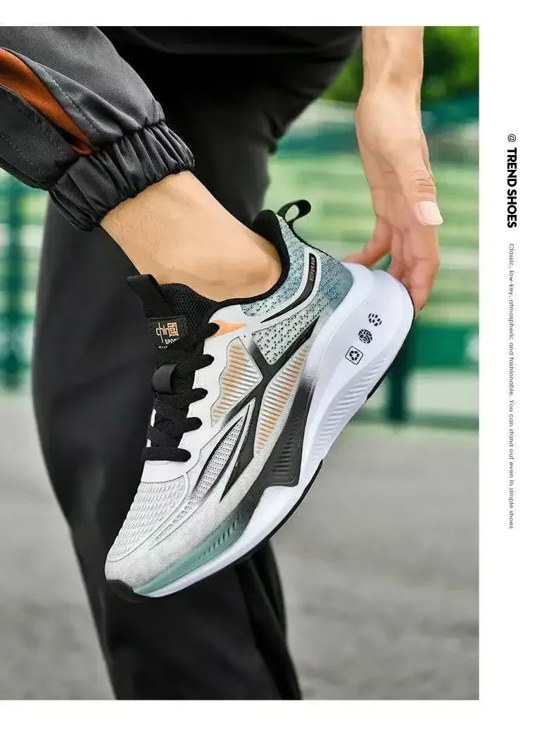 Zapatos para correr y caminar para hombre: zapatillas de tenis con cordones, ligeras, cómodas y transpirables