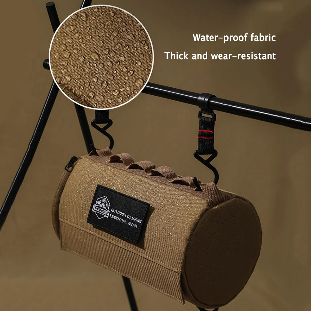 Funda de tejido al aire libre para almacenamiento de papel, soporte de servilleta colgante impermeable de poliéster para Picnic, Camping, senderismo, Rollo portátil