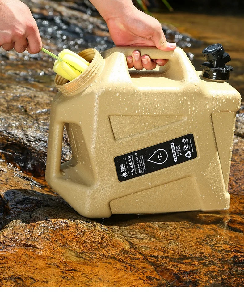 Cubo de agua para vehículo de recorrido autónomo al aire libre, cubo de almacenamiento de agua para el hogar, cubo de agua para acampar, cubo de agua pura potable