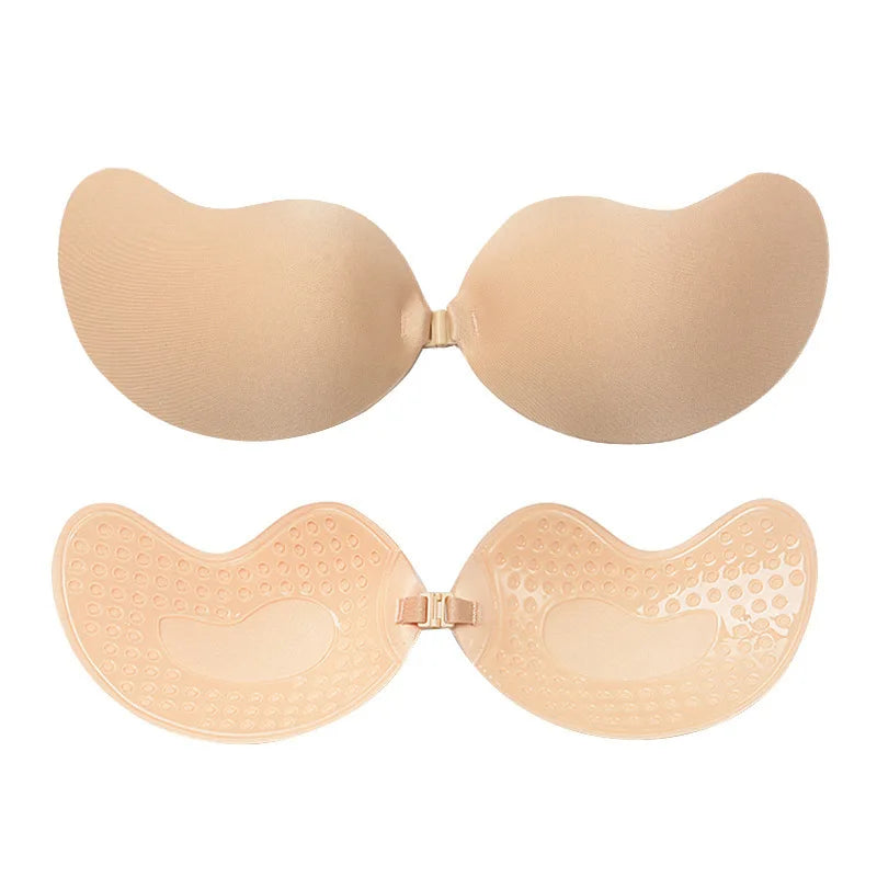 Sujetador Sexy para mujer, Sujetador Invisible de realce, autoadhesivo de silicona, cierre frontal sin costuras, adhesivo, sin espalda, sin tirantes