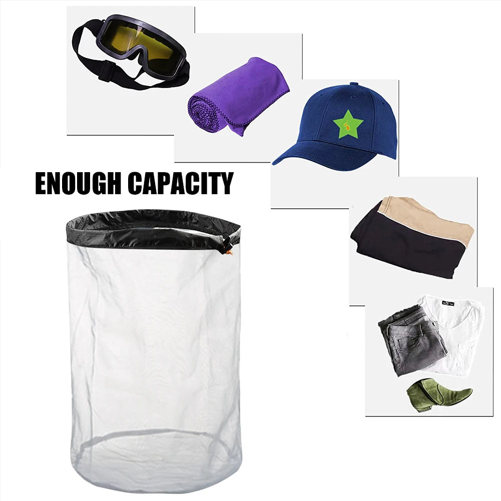 Bolsa de compresión portátil, saco impermeable con cordón para viaje, ahorro de espacio, bolsa de transporte para Camping, viaje y senderismo