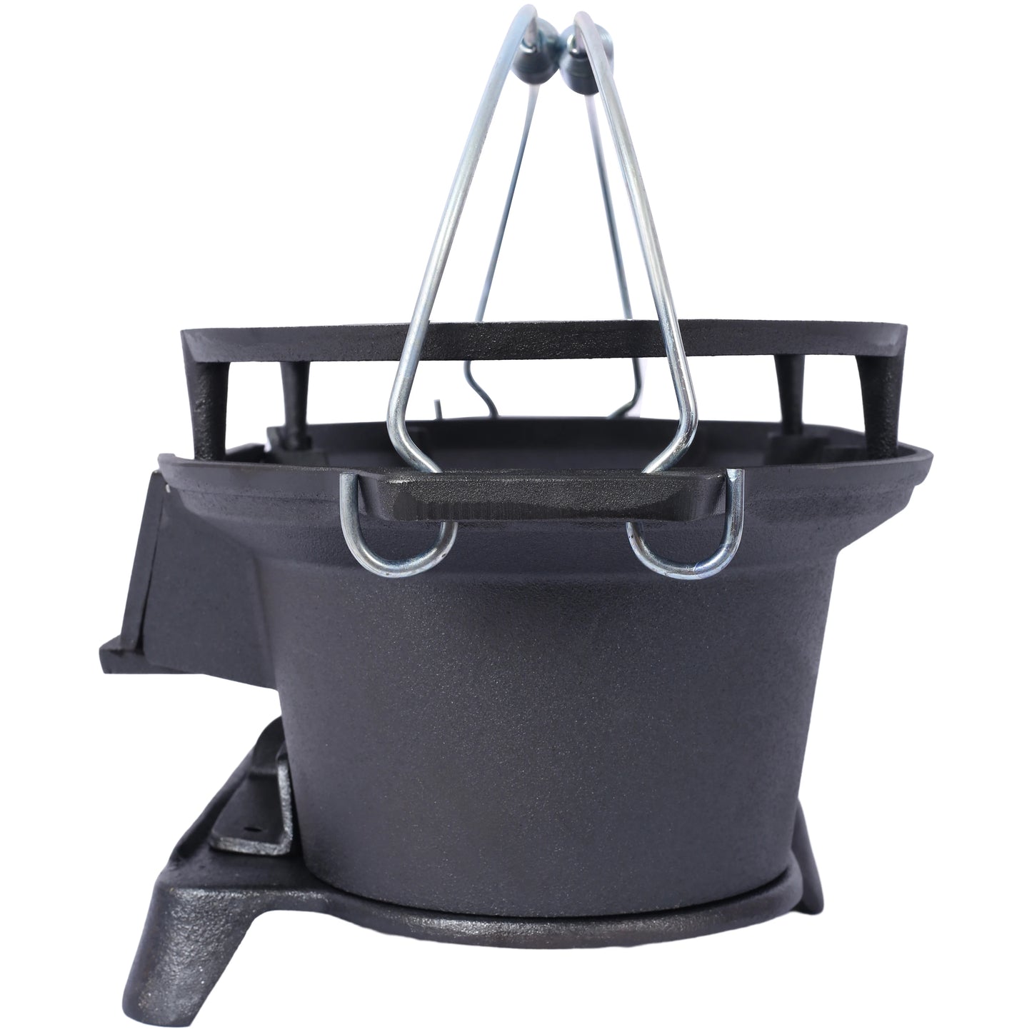 Parrilla Hibachi de hierro fundido ovalada de 20", parrilla de carbón portátil con rejilla extraÃble de ventilación con mango, parrilla Yakitori para campamento al aire libre