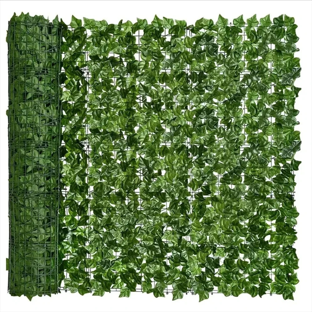 Paneles de valla de hojas verdes artificiales de 1M/3M, pantalla de valla de privacidad falsa para decoración del hogar, jardín y balcón al aire libre
