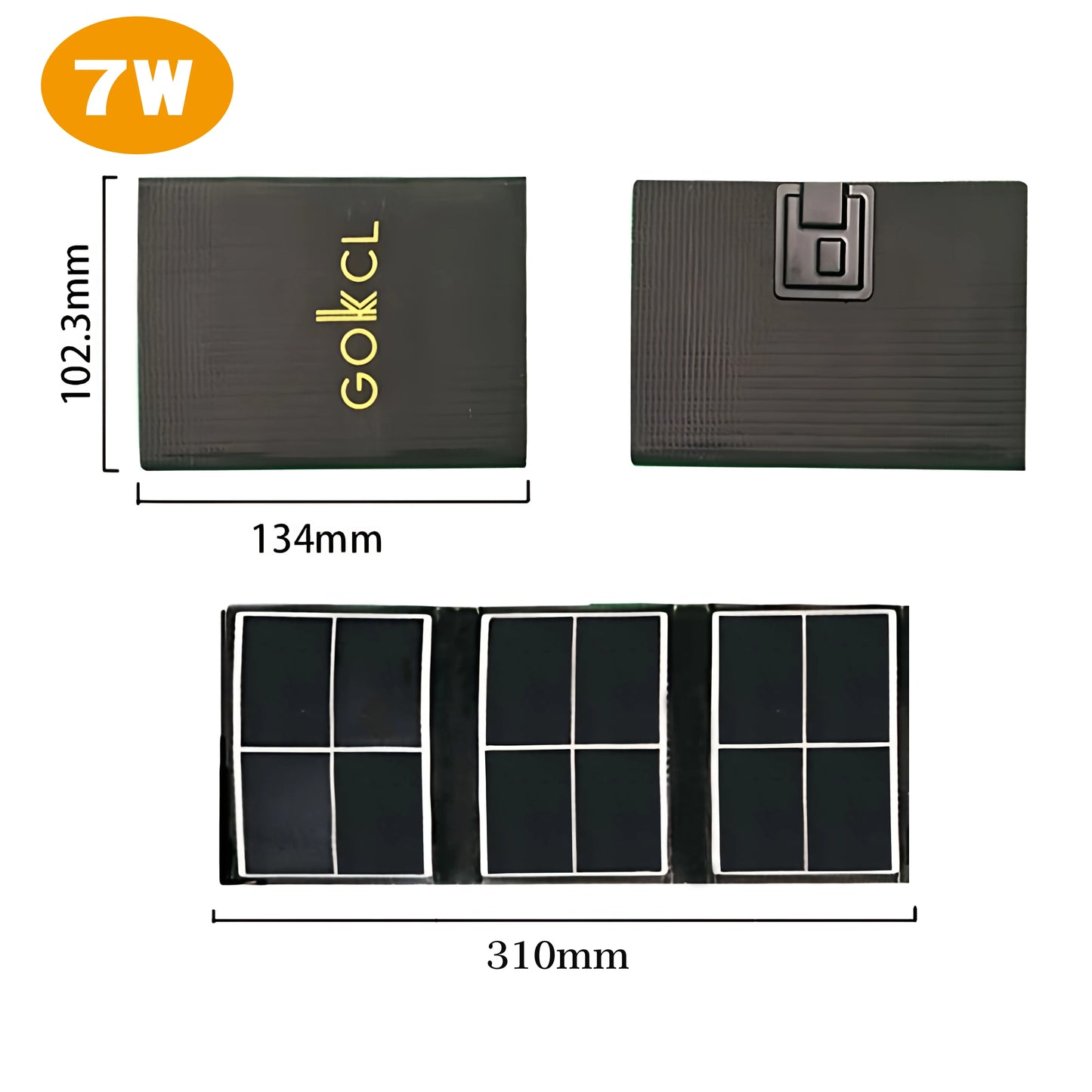 Panel Solar portátil de 14W, cargador Solar impermeable con alta eficiencia para acampar al aire libre, senderismo, viajes, fuente de alimentación de emergencia