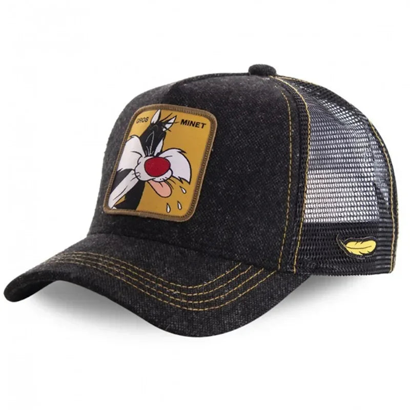 Gorra de béisbol de algodón con Cierre trasero de dibujos animados de Anime de marca de alta calidad para hombres y mujeres, gorro de malla de Hip Hop para papá, gorra de camionero, triangulación de envÃos