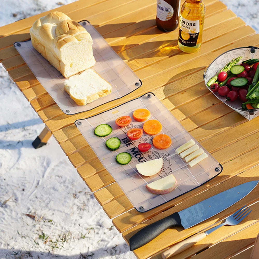 Tabla de comedor plegable de PP para exteriores, tabla de cortar portátil ultraligera de calidad alimentaria, Mini tabla de cortar, accesorios de Camping, herramienta de Picnic