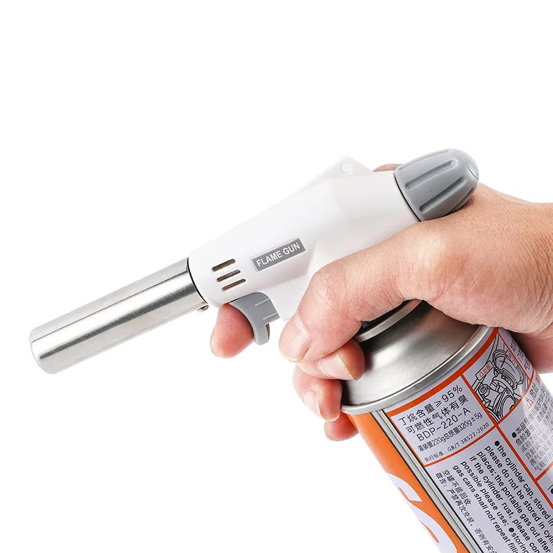 Pistola de llama antorcha para cocinar autólisis Gas butano quemador de soldadura quemador de Gas llama soplete de Gas soplado para barbacoa Camping Cookin