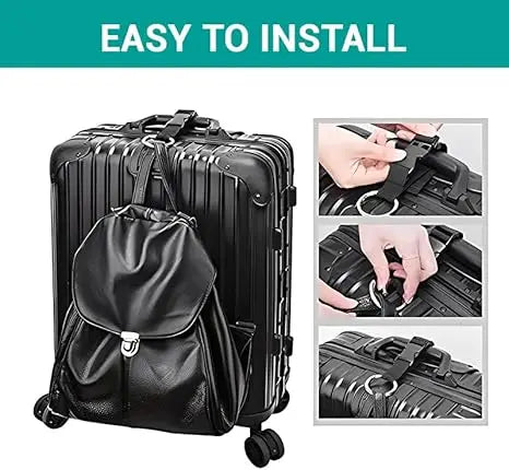 Soporte de correa de equipaje antirrobo de nailon negro portátil, pinza para agregar bolsa, Clip para bolso, uso para llevar multiherramienta, herramienta para acampar y hacer senderismo