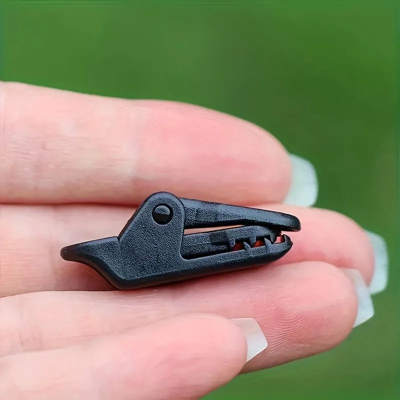 Juego de clips para toldo de tienda a prueba de viento, Material de PC duradero, pinza de abrazadera para lona de tienda de campaña para asegurar lonas y refugios, 10/20 piezas