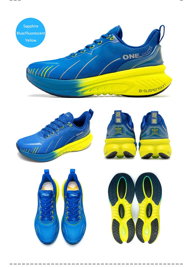 ¡Novedad de ONEMIX! Zapatillas de correr para hombre, zapatillas deportivas antideslizantes para mujer