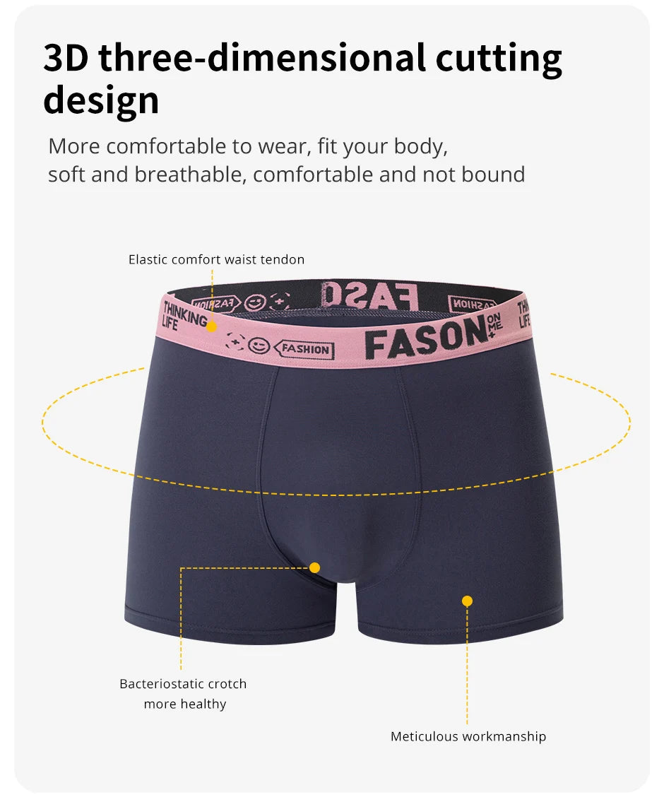 Paquete de 4/10 pantalones cortos para adolescentes y adultos, pantalones cortos sencillos de varios tamaños a la moda para padres e hijos, ropa interior cómoda para hombres, cintura elástica P