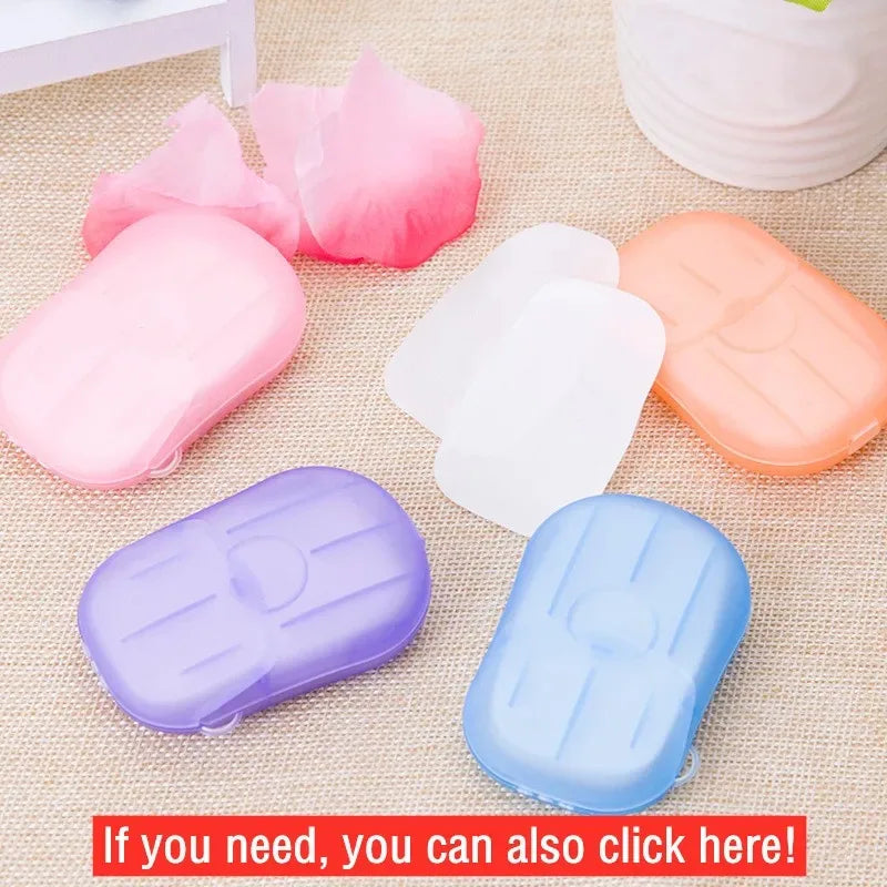 Jabón portátil de papel desechable para viajes, Camping, Mini jabones de limpieza para lavar, limpieza de manos para senderismo al aire libre, suministros al aire libre