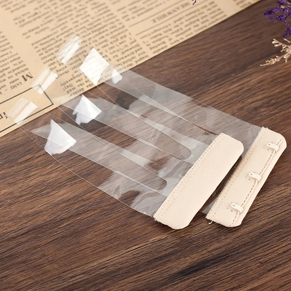 Tirantes de sujetador transparentes antideslizantes con 3 hebillas para mujer, correa de sujetador transparente Invisible, extensor de sujetador elástico sin espalda, correa de hombro ajustable