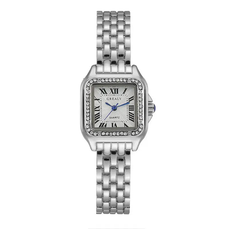 Relojes de lujo para mujer, relojes de pulsera cuadrados de cuarzo de marca clásica para mujer, correa de aleación, reloj de pulsera de negocios para mujer