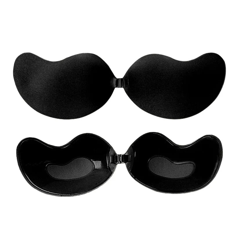 Sujetador Sexy para mujer, Sujetador Invisible de realce, autoadhesivo de silicona, cierre frontal sin costuras, adhesivo, sin espalda, sin tirantes