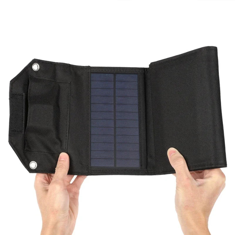 Panel Solar plegable de 60W, 80W, 100W, 5V, USB, bolsa plegable portátil, cargador de batería para teléfono, Camping al aire libre, Banco de energía impermeable